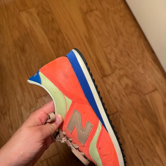 New Balance Vibrant Orange and Green Sneakers - Picture 4 of 7
